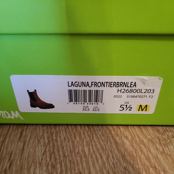 Sam Edelman Laguna bootie in brown leather womens shoes size 5.5 - Picture 2 of 16